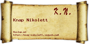 Knap Nikolett névjegykártya