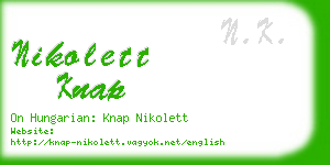 nikolett knap business card